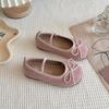 Spring Autumn New Children Leather Shoes for Girls Fashion Korean Style Soft Sole Anti-slippery Sweet Bowtie Casual Shoes