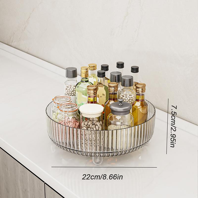 Cosmetic Storage Box, Large Capacity,Rotating Desktop Skincare Product Rack,Multi-functional Rotating Spice Rack For Kitchen Use