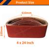 10PCS 610 * 100mm Sanding Belts Metal Polishing Sand Paper 40-1000 Grits Abrasive Bands, Best for Sanding Wood,Metal and Paint