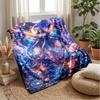 Moonlit Butterfly Magic Theme Blanket Lightweight Warm Flannel Blanket Decorative Throw Blanket for Home Decoration
