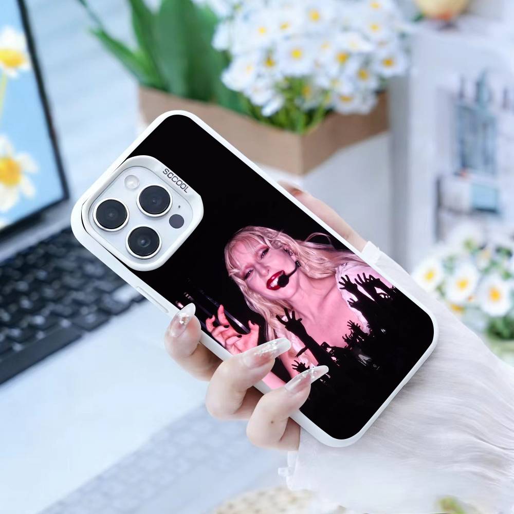 B-Lady Gaga  Phone Case For iPhone17, 16,15,14,13,12 Pro Max white Candy Matte Shockproof Cover