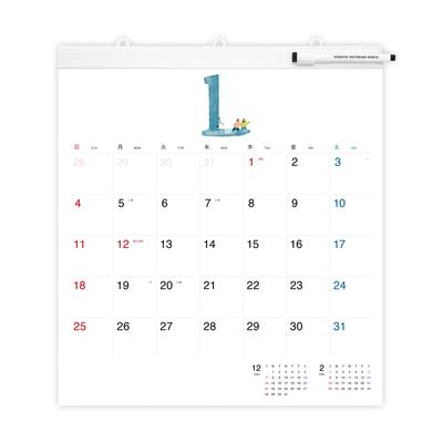Hobonichi Whiteboard Calendar 2026 Full Size Wall Hanging