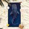 Wal-Print Mikrofaser Strandtuch, Modernes Schwarz-Weiß Linienkunst Schnelltrocknendes Sandfreies Badetuch für Pool, Camping und Reisen
