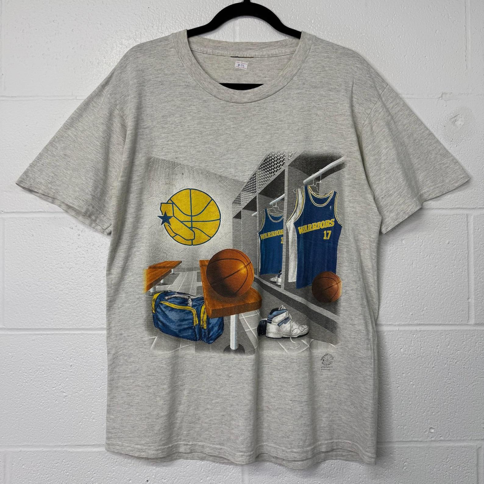 90 s Golden State Warriors Nutmeg Locker Room T shirt (B2773) XL