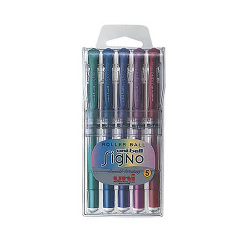 Uni-Ball Signo Pen Broad Metallic Assorted (Wallet of 5)