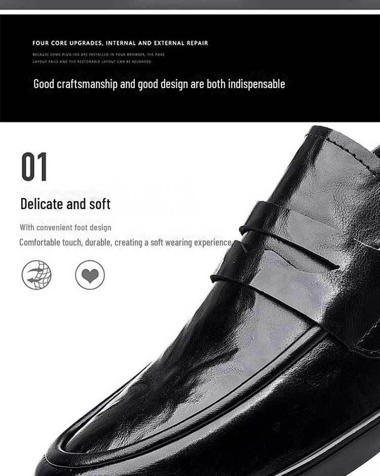 Men's Spring & Summer Leather Loafers: British Formal & Casual Slip-On Shoes