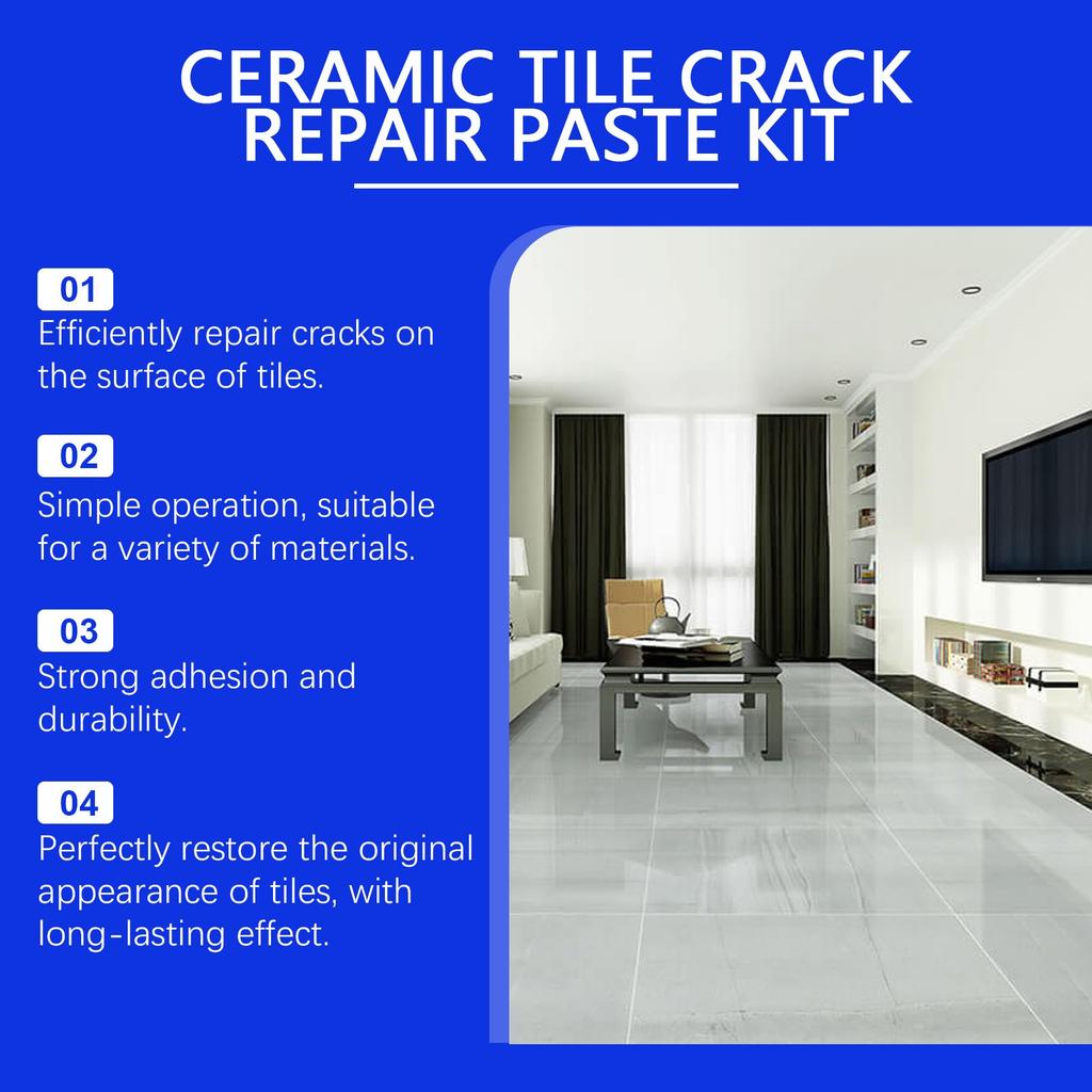 Keramische Lijm; Multifunctionele Lijm; Geschikt voor alle soorten keramiek; Vult gemakkelijk de defecten van tegels en herstelt de gladheid
