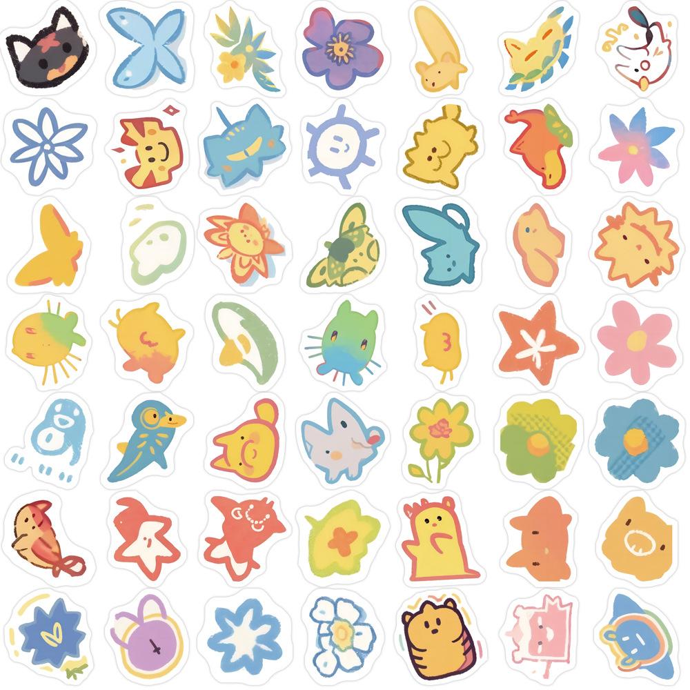 100 Cartoon Small Fresh Stickers Decorate Guitar Notebook Suitcase DIY Waterproof