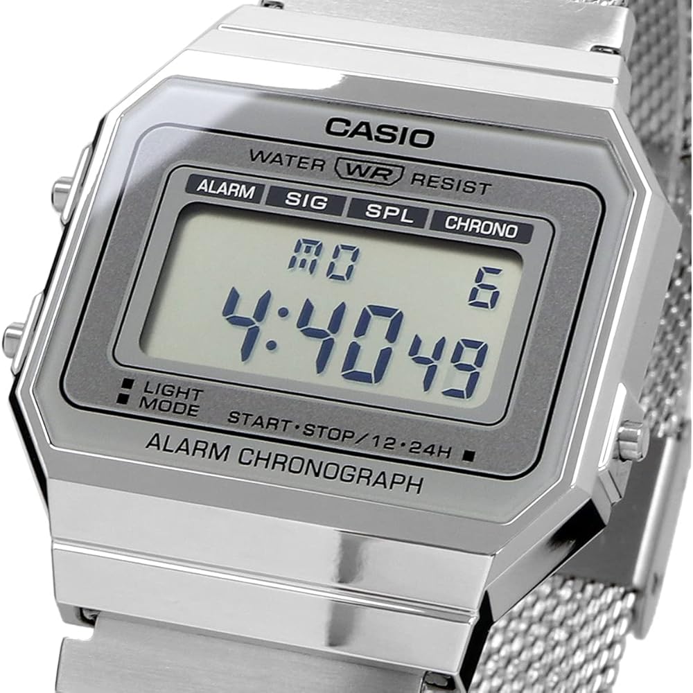 Casio CASIO Digital Watch Vintage Series A700WM-7A Metal Mesh Band Men's Women's Silver Oversea...