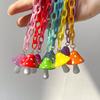 Colorful Resin Mushroom Necklace For Women Stunning Geometric Style Fashion Jewelry