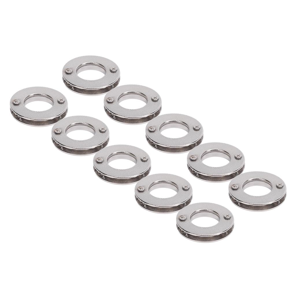 10PCS Eyelets Grommets Silver Color Alloy 17.4mm Inner Diameter Round Shape Double Sided Crimping