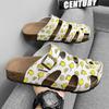 Fashion Mules New Summer Buckle Cork Slipper Casual Women Beach Outside Non-slip Closed Toe Cut-outs Slides Shoes Plus Size 35-45