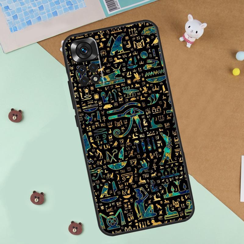 Egypt Pharaoh Mural Case For Xiaomi Redmi Note 13 14 9 10 11 12 Pro 10S 11S 12S Cover For Redmi 13C 10C 12C 14C