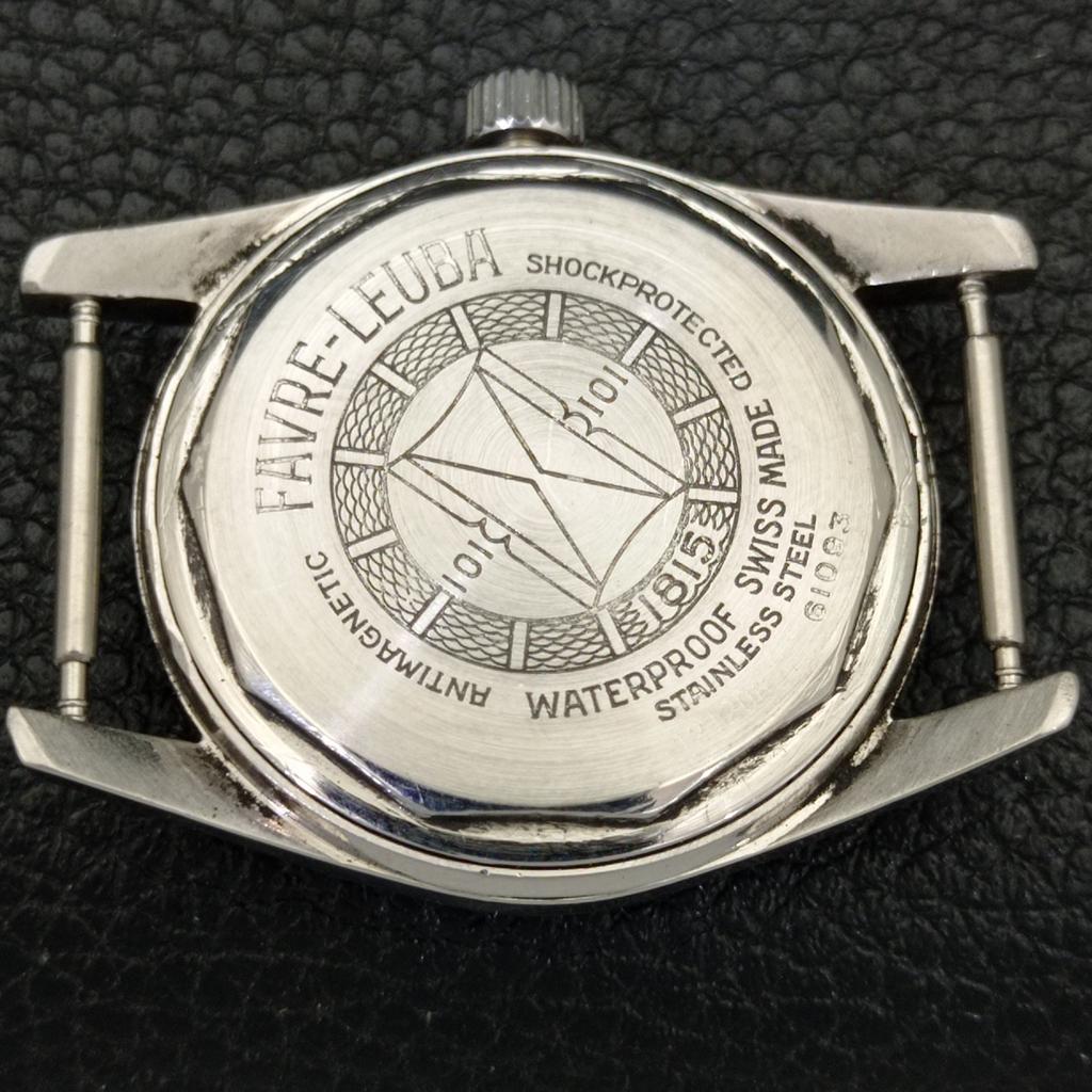 VINTAGE FAVRE LEUBA SEA KING 101 HAND-WINDING SWISS MENS YELLOW WATCH a702001-5 R208-a702001