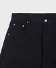 GLW Curved Cut Wide Cotton Pants Black