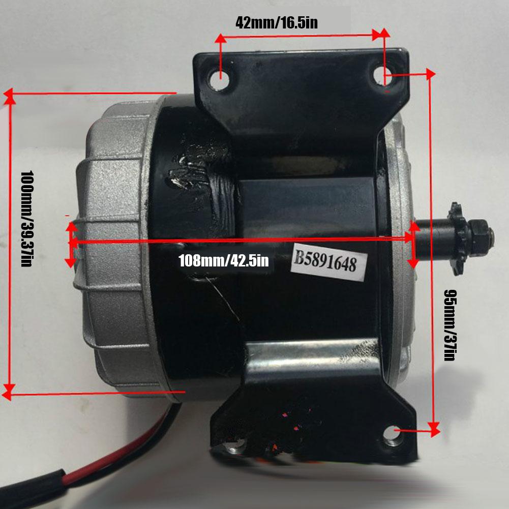 MY1016 24V 350W Motore a Spazzole 2750RPM Magnete Permanente CC Alta Velocità per Monopattino Elettrico