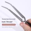 1Pcs Gel Quick Building Extension Wooden Handle Tips Clips Nail Art Manicure Tools Nail Shaping Tweezers Curve Pinching Tool