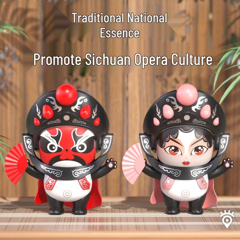 Sichuan Opera Panda Face-Changing Plush Toy Souvenir