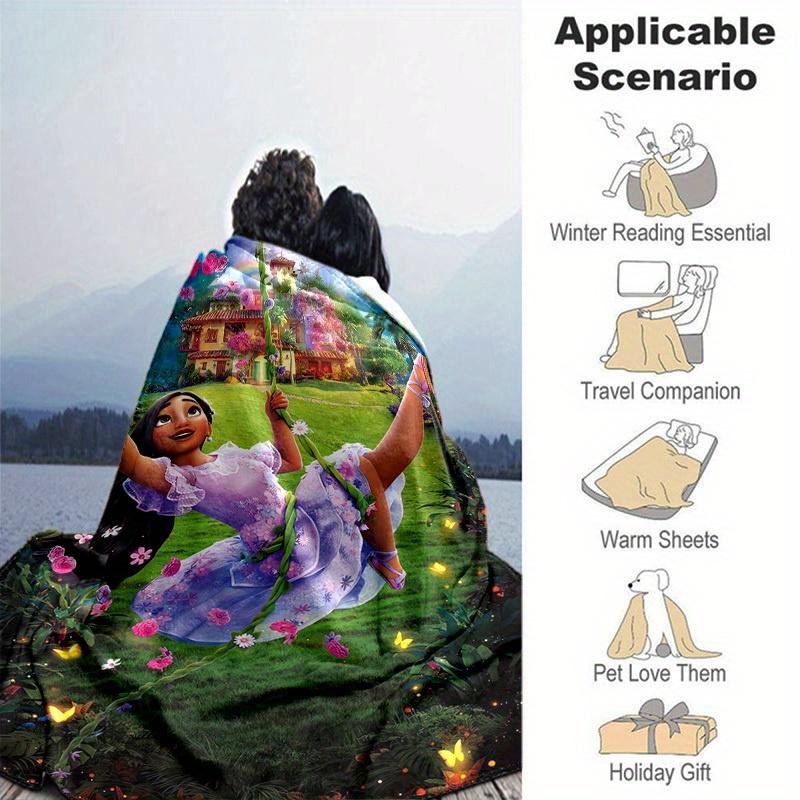 1pc, Enchanting Garden Adventure: A Magical Home Decor Gift Cozy Flannel Blanket for Bedroom, Living Room, Travel, Camping, Car
