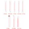 3Pcs Dental Probe Mouth Mirror Tweezers Stainless Steel Pink Color Double Heads Hygiene Explorer Probe Hook Dentist Tool