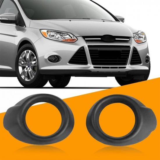 2x Car Front Bumper Fog Light Black Cover Housing Pair For Ford Focus 2012-2014