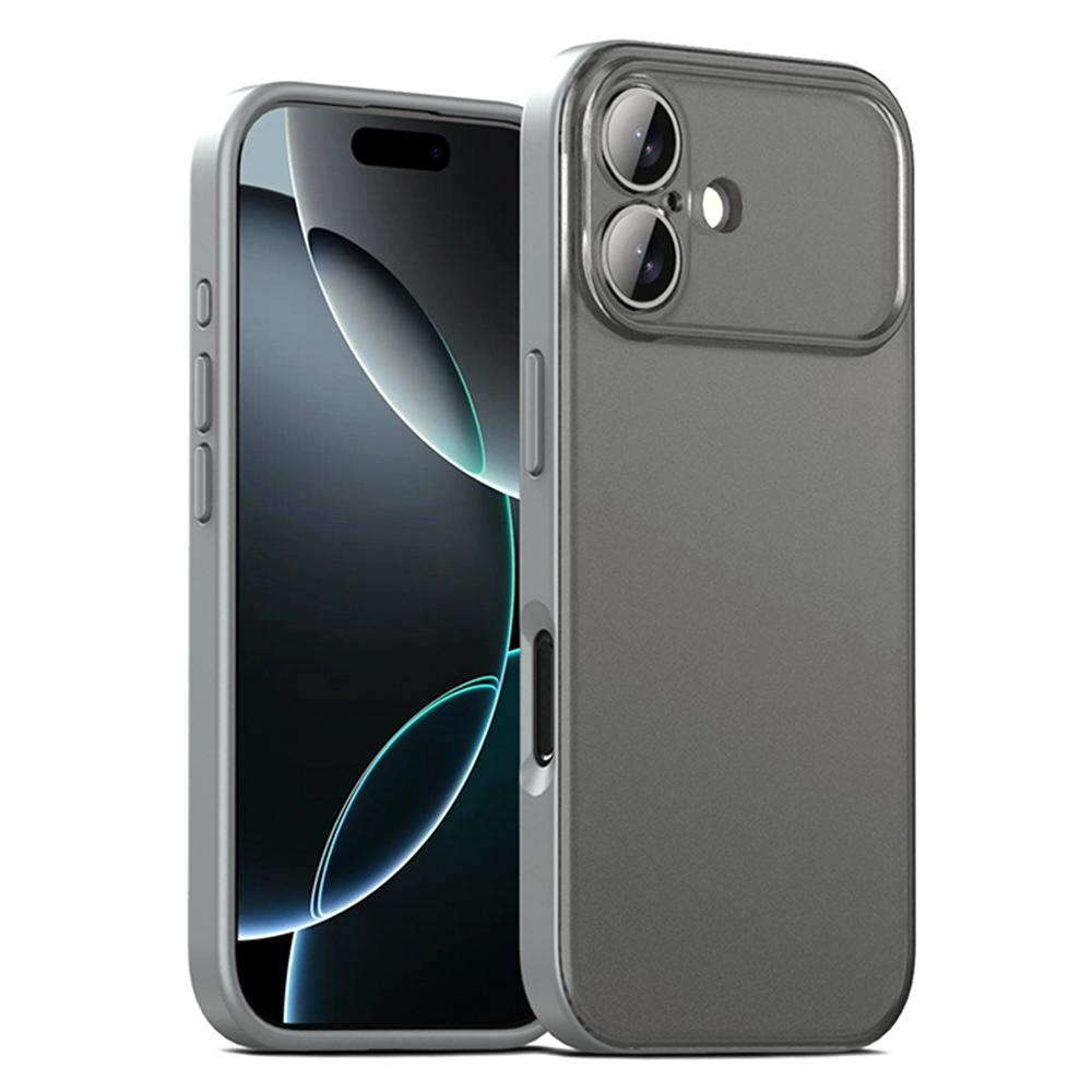 

IPAKY For iPhone 17 Case Shockproof PC+TPU Matte Phone Cover Grey