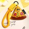 Gourmet Leather Burger Keychain - Cartoon Style Student Bag Charm and Unique Small Gift