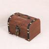 Box Wooden Treasure Bank Storage Chest Piggy Wood Vintage Money Coin Lock Boxes Jewelry Saving  Pirate Organizer Decorative Gift