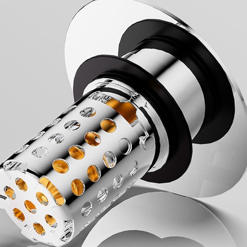 Not Odor Bathroom Sink Drain Filter Push Down Stoppers with Hair Strainer Steel Basin Waste Plugs For Easy Cleaning