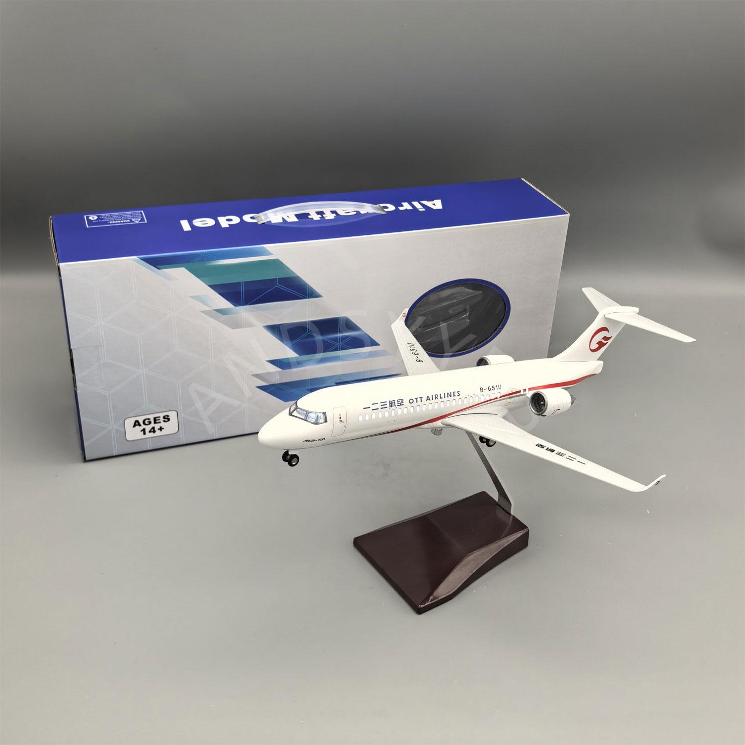 

34см Модель самолета 1:Модель самолета OTT Airlines C909 в масштабе 100, симуляция, смола, литье под давлением, авиационные модели с шасси, коллекционирование NO LED