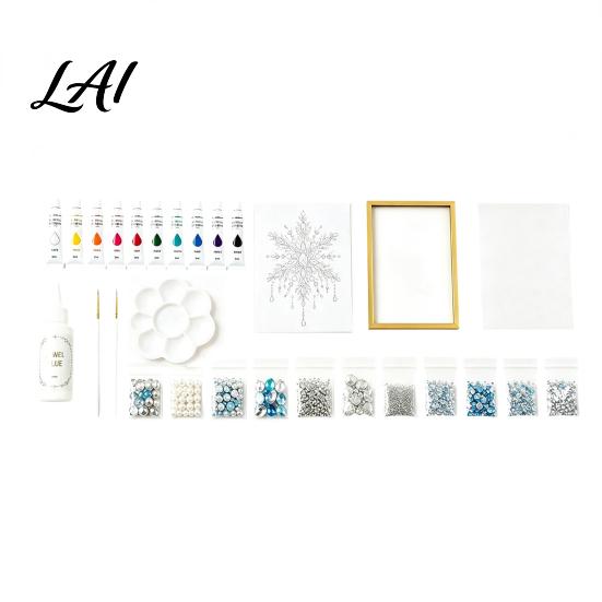 Decorative Art Supplies DIY Christmas Tree Jewelry Craft Kit Faux Crystal Bead Ornament Making Handmade Workshop Tools Set for Kids Adults Creative