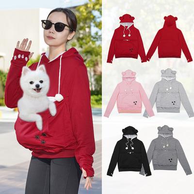 Europæisk og amerikansk storlomme kæledyr afslappet pullover sweater hætteklædt hund efterårs- og vinterfrakke hjortehund kat