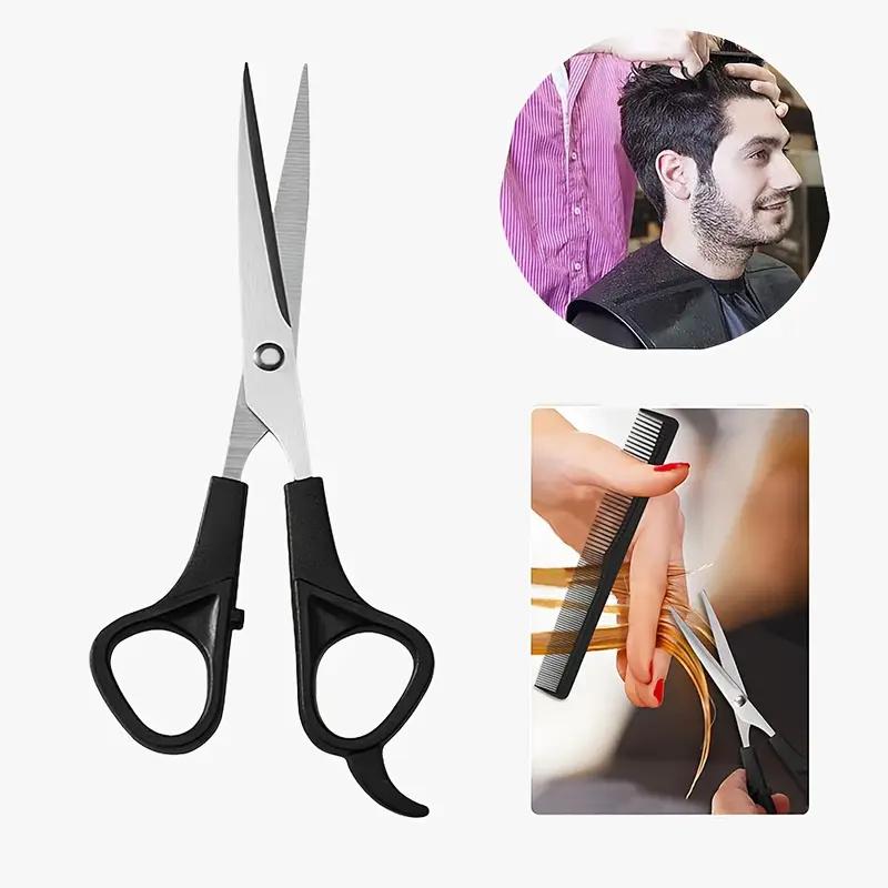 BEPAN 3pcs Hair Scissors Set Professional Barber Scissors Stainless Steel Hair Cutter Thinning Tools with Fine Tooth Comb Styling Tool