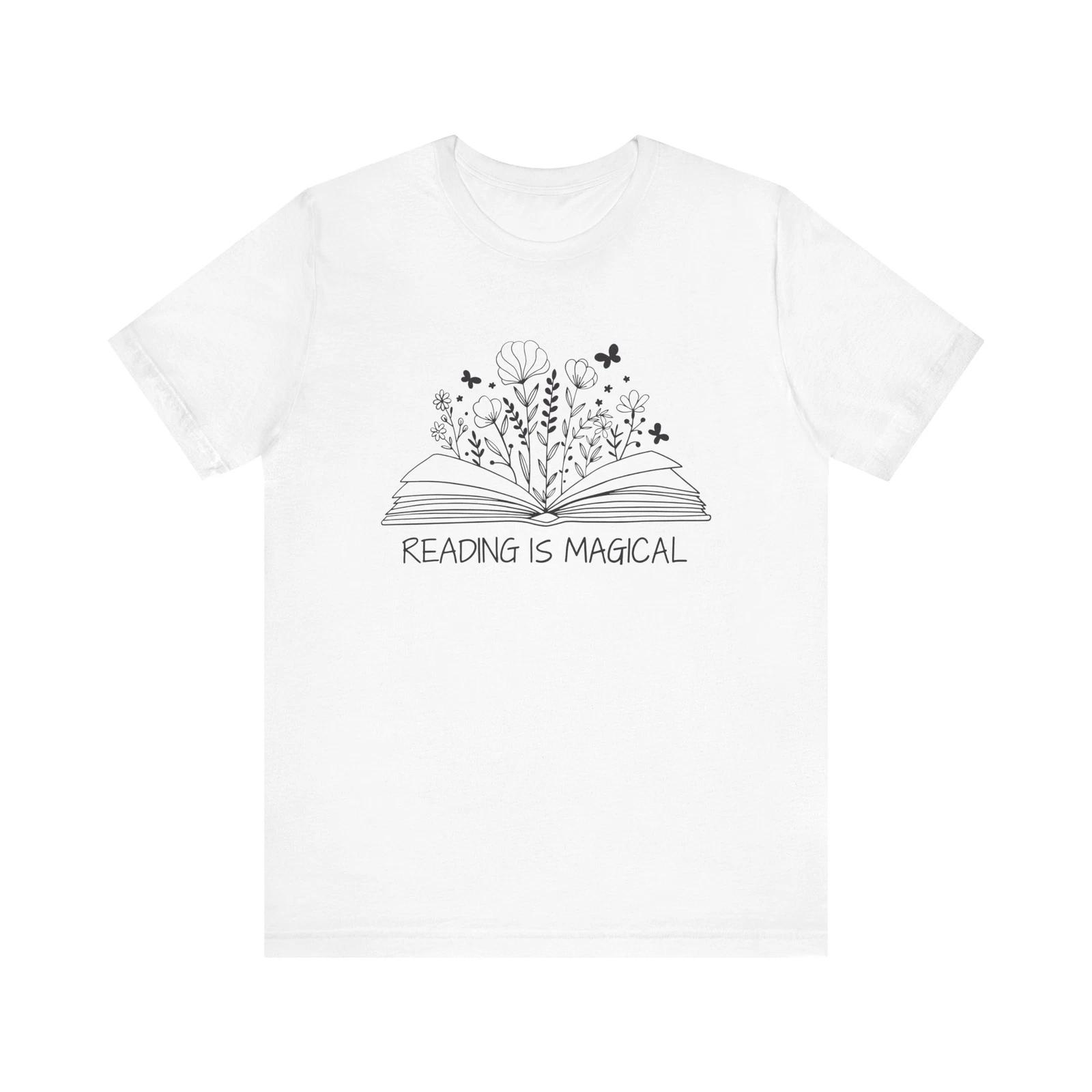 

Reading Is Magical - Floral Open Book Design Shirt T-Shirt S