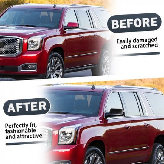 Left Side Mirror Covers Caps Fits 2015-2020 Chevy Tahoe GMC Yukon XL Gloss Black