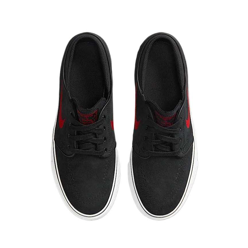 Nike SB Stefan Janoski Leather Low top Skateboard Shoes Black Red Unisex 525104-028