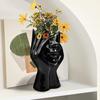 Female Form Face Art Flower Vase Makeup Brush Storage Holder Home Office Plant Flower Pot for Living Room Table Decoration