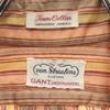 Gant 60s 70s Vintage Striped Pattern Long Sleeve Shirt Brown Men's Used