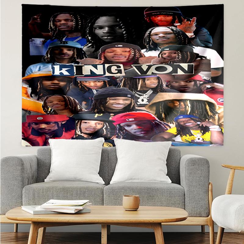King Of The Rapper Tapestry Hanging for Bedroom,Livingroom, Playroom,Decor Art Room Wall Tapestry Holiday and Birthday Gifts