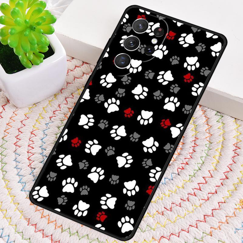 cat Dog paw design Phone Case for Samsung Galaxy note 10 pro S26 Ultra S23 S24 FE S25 S21 S22 PLUS shockproof Cove