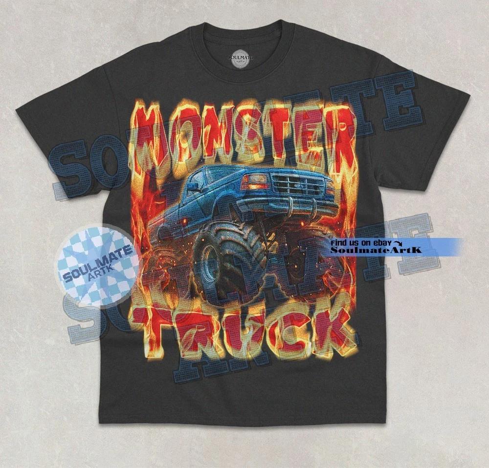 Monster Truck T- Shirt Epic Truck Lover Gift Joke Bootleg Unisex Graphic Shirt 4XL