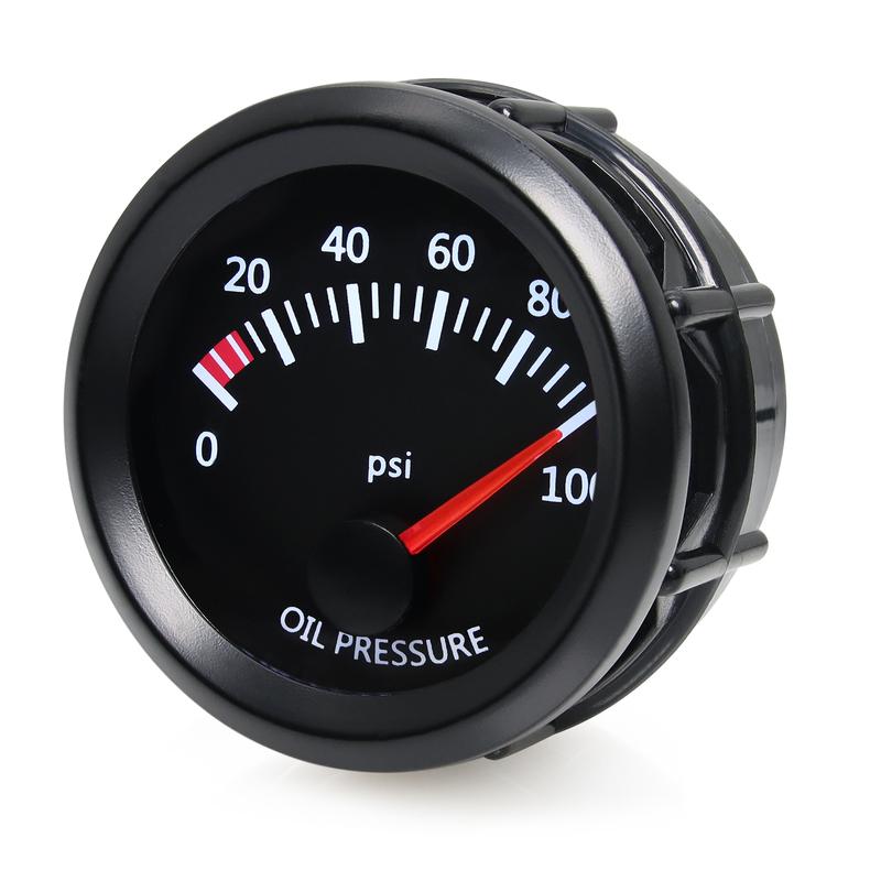 52mm Car Oil Pressure Gauge Sensors Modification 0-7 BAR PSI Oil Pressure Meters for Truck Car 12V Oil Press Sensor M10x1 NPT1/8