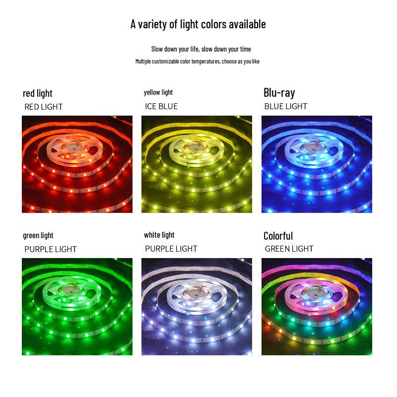 5V USB Bluetooth 5050 RGB Running Horse Light Strip, 60 LEDs/m, Narrow 5.5mm