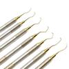 7Pcs/Set Dental Tooth Cleaning Scaler Manual Set Periodontal Gracey Bone Curettes Perio Scalers Oral Care Teeth Whitening Tool