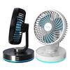 USB/Cigarette Lighter Plug Cooling Fan Car Fans with LED Light Foldable Fans Air Circulator Fan for Car SUV Home