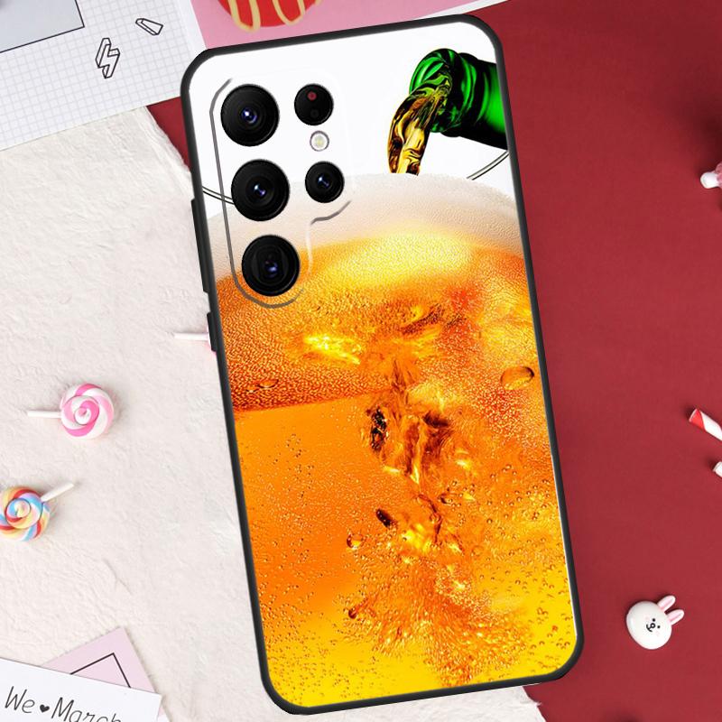 Beers Alcohol Summer Bubble Case For Samsung Galaxy S24 FE S20 FE S21 S22 S23 S25 S26 Ultra S10 Plus S25 FE Cover Shell
