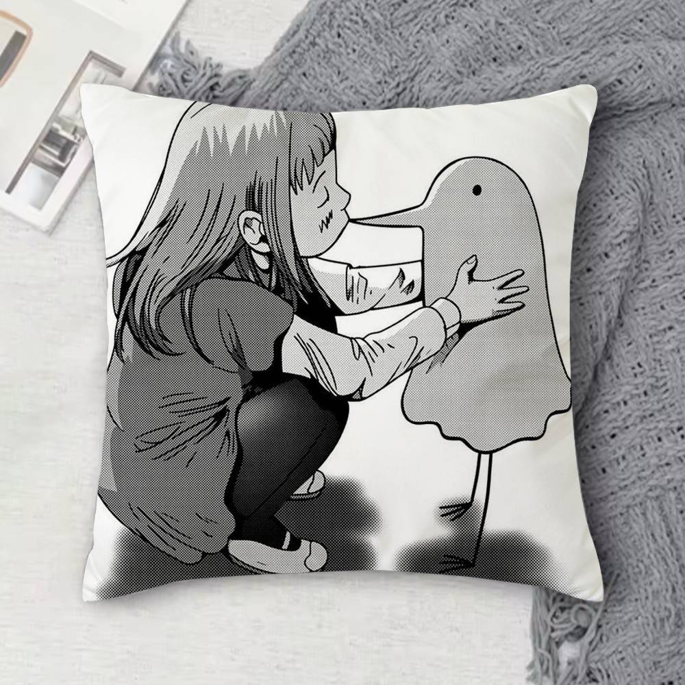 GGoodnight Punpun Doublesided Printed Square Decorative Cushion Cover for Sofa Living Room Home Decor
