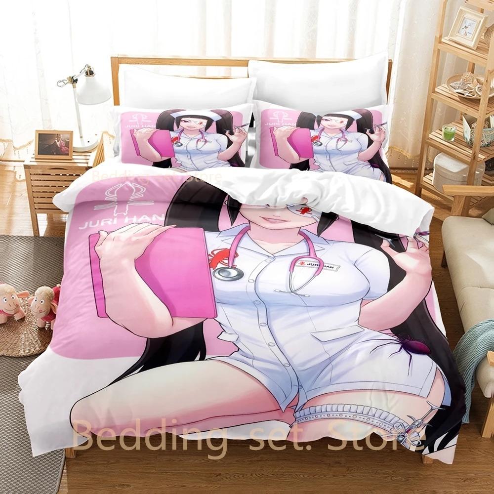 Comforter Juri Han Bedding Set Single Twin Full Queen King Size Bed Set Adult Kid Bedroom Duvet Sets 3D Print Anime Bed