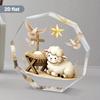 Faith Gift Acrylic Tabletop Ornament - Nativity Scene, Lamb Guarding The Stable Birth Holiday Decoration Ornament, Perfect for Believers Gift, Baptism