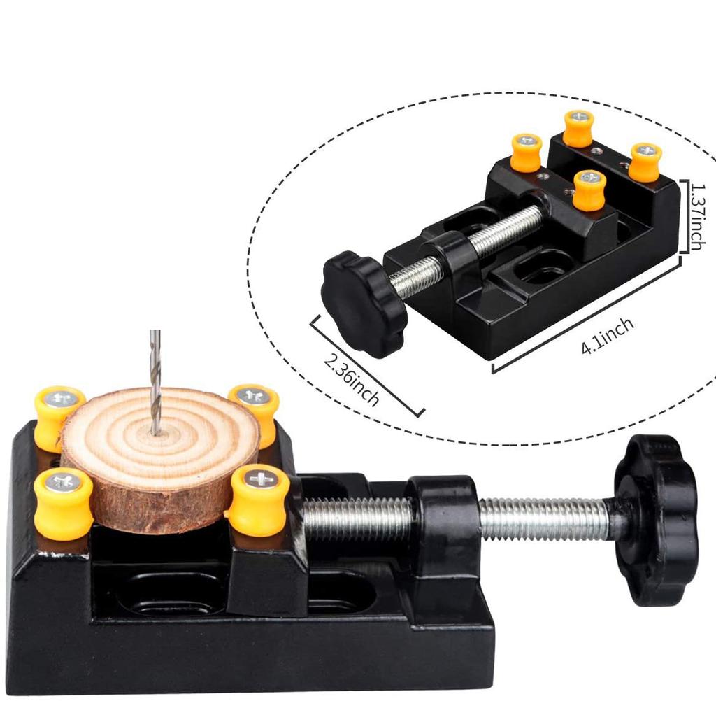 Manual Punching Set Hand Twist Drill Eight Holes Table Vise File Woodworking Model Hand Diy Drilling Eye Punching